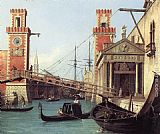 Canaletto View of the Entrance to the Arsenal (detail) painting